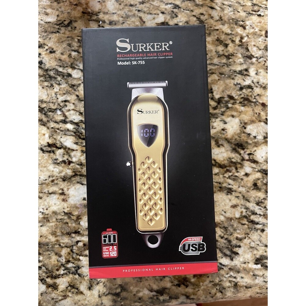 Electric Pro Hair Clippers Rechargeable Cordless 4 attachment combs